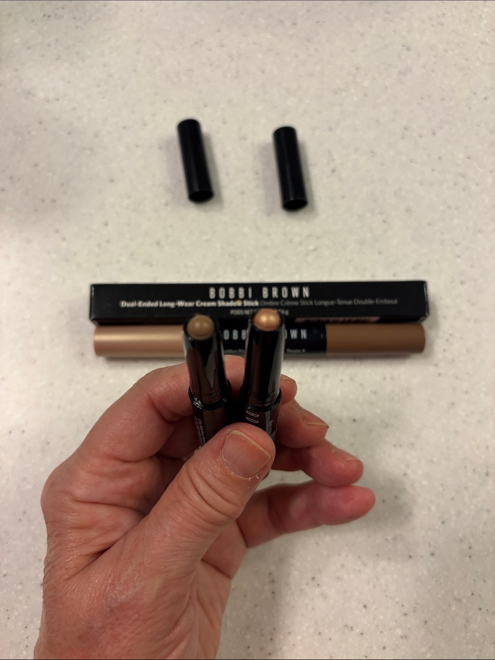 NEW Bobbi Brown Dual-Ended Long-Wear Cream Shadow Stick & 2 Minis in Taupe, Pink - Picture 2 of 4